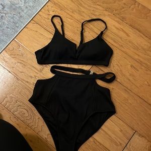 Black cutout bikini